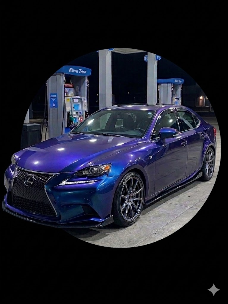 Custom blue-purple Lexus IS detailed by Vortan