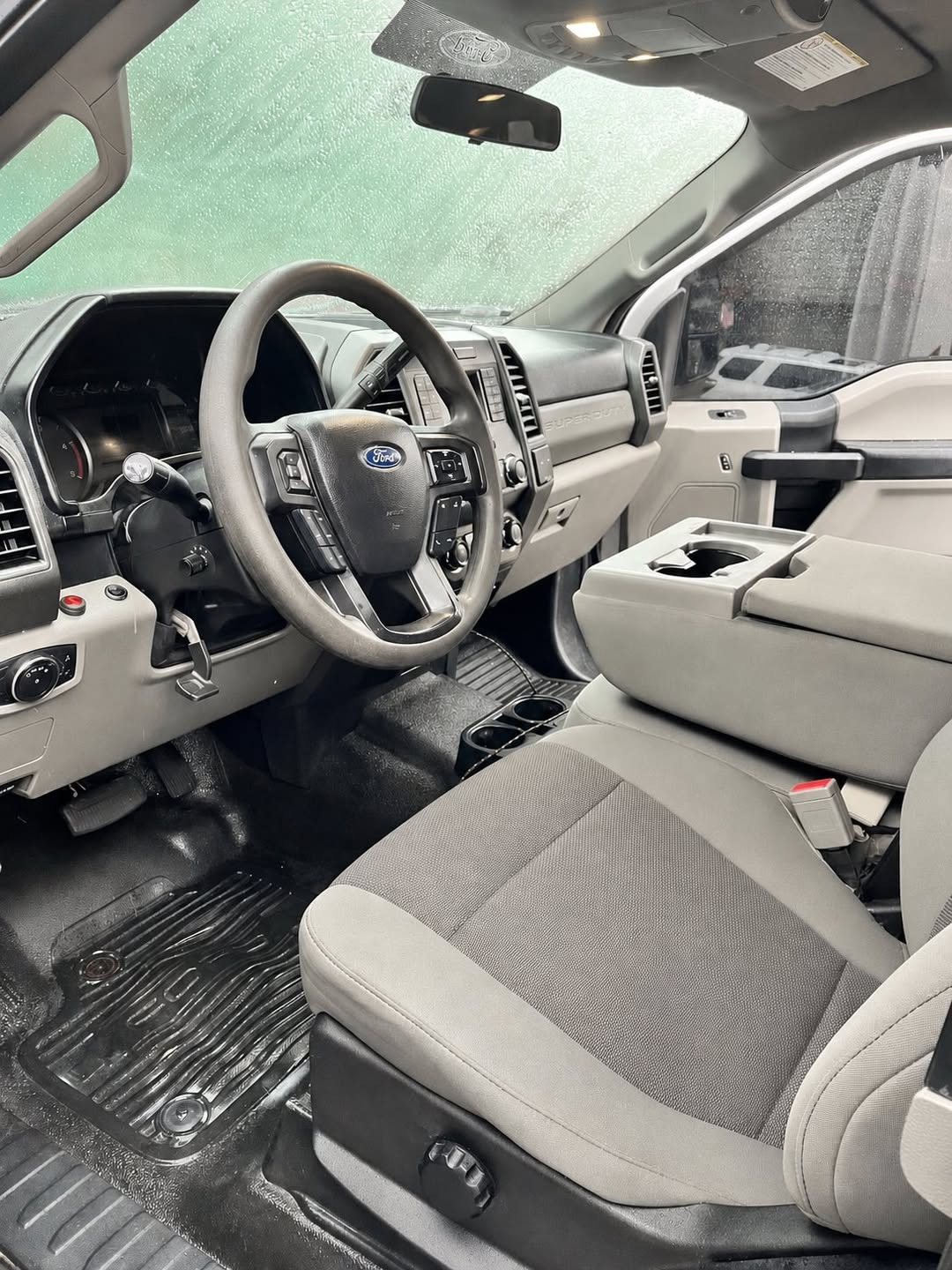 Spotless Ford Super Duty work truck interior after Vortan detail